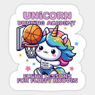 Unicorn Dunking Academy Sticker